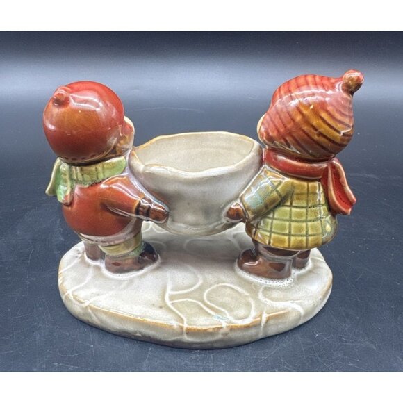 Yankee Candle KIDS w/ SNOWBALL Ceramic Votive Tea Light Candle Holder Christmas - Picture 3 of 9